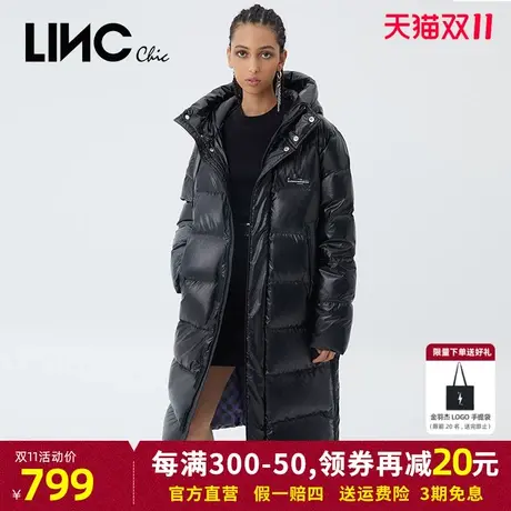 LINC金羽杰2023冬新款反季羽绒服女中长款加厚女款面包服断码清仓商品大图