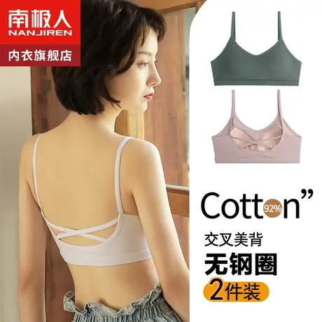 美背内衣女2022新款无钢圈小胸聚拢运动夏天薄款少女抹胸式文胸罩图片