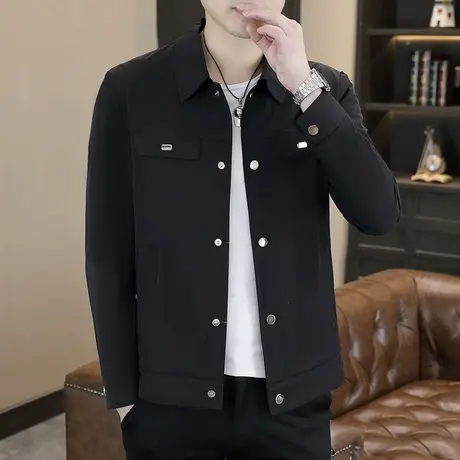 春夏季冰丝夹克防晒衣服男士高品质翻领休闲薄款透气外套户外旅游商品大图