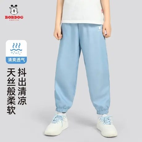 巴布豆男童裤子夏季薄款女童宽松百搭运动长裤中大童透气休闲裤SS图片