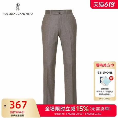 [绵羊毛]ROBERTA诺贝达男装男士西裤春季新款商务纯色休闲直筒裤商品大图