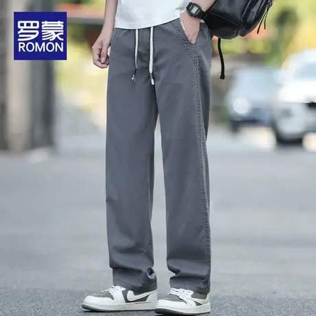 罗蒙莱赛尔天丝休闲裤男士宽松直筒长裤子2025新款夏季薄款长裤子图片