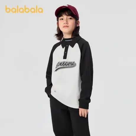 巴拉巴拉童装男童卫衣儿童长袖2025秋装女童上衣拼色图片