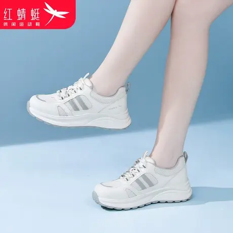 红蜻蜓女鞋夏季网面鞋子休闲运动鞋女款2025新款单鞋透气网鞋薄款图片