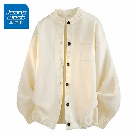 N5真维斯开衫毛衣男2025新款秋冬季男装保暖外套上衣服男款针织衫商品大图