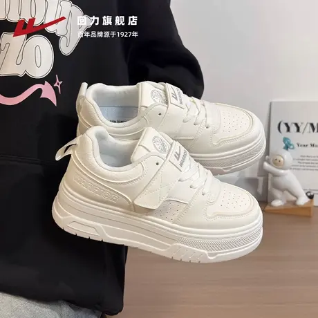 回力小白鞋厚底女鞋2025秋季新款魔术贴板鞋爆款鞋子百搭休闲鞋子商品大图
