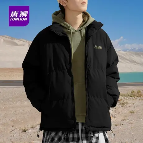 唐狮官方日系立领棉服男款冬季加厚棉袄面包服保暖棉衣男生外套YB图片