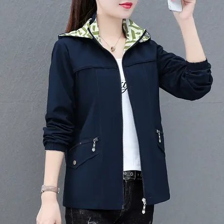 恋上17号双面穿外套春秋款2023年新款洋气妈妈装薄款夹克休闲宽松图片