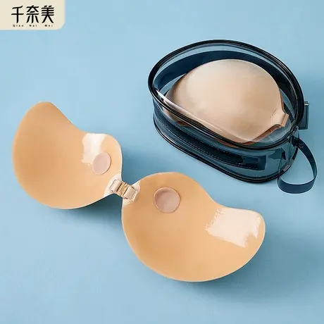 千奈美芒果胸贴女大胸乳贴聚拢大码防下垂隐形新娘婚纱吊带专用图片
