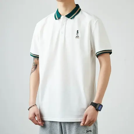 夏季薄款翻领短袖T恤POLO衫男士商务休闲保罗夏天男装夏装上衣服图片