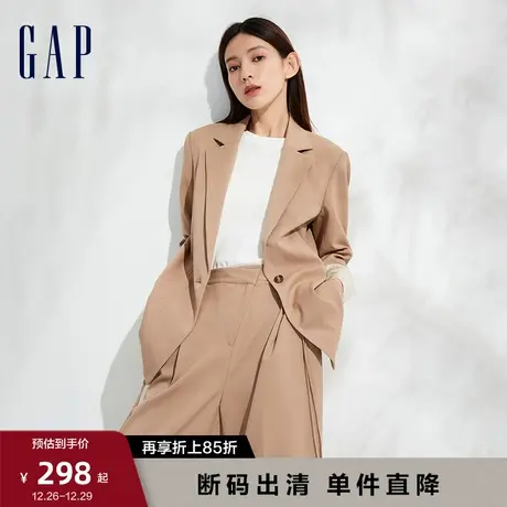 Gap女装早春气质廓形高级通勤西装时尚休闲收腰显瘦外套889278图片