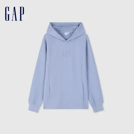 Gap男女装春季2024新款纯色华夫格连帽卫衣百搭时尚情侣装889273商品大图