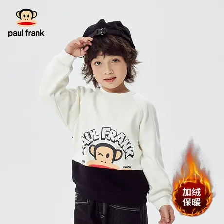 大嘴猴童装儿童加绒卫衣秋冬2023新款男女童洋气中大童保暖上衣潮商品大图