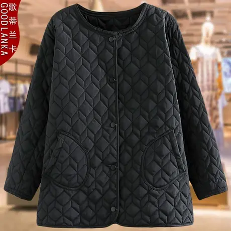 40-50岁中年妈妈短款小棉衣外套洋气时尚加肥加大码女轻薄款棉服商品大图