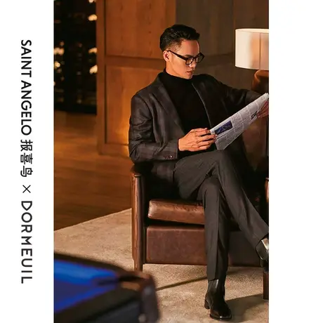 报喜鸟西服定制英国多美进口男商务格纹高端羊毛西服套装量身定做商品大图