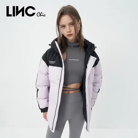 LINC金羽杰鹅绒服女2023年冬季新款中长款反季断码女款派克羽绒服商品大图