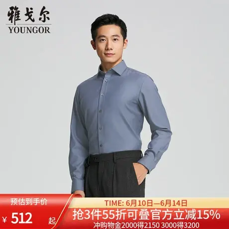 【商场同款】雅戈尔男士长袖衬衫春秋新款官方商务休闲长袖衬衫男图片