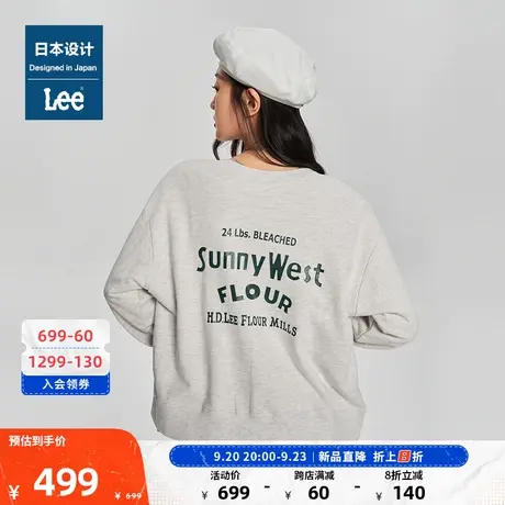Lee日本设计23春夏新品舒适版圆领按钮多色女卫衣外套潮LWT00682图片