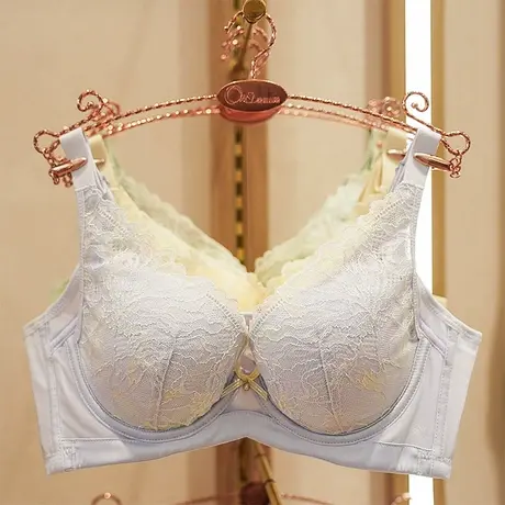 奥维丝新品内衣女大胸显小中薄上托收副乳软钢圈调整型美背文胸商品大图