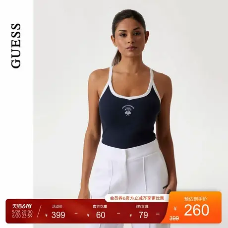 GUESS25年新款夏季女士时尚休闲日常修身上衣吊带-V5GP04KCRN2商品大图