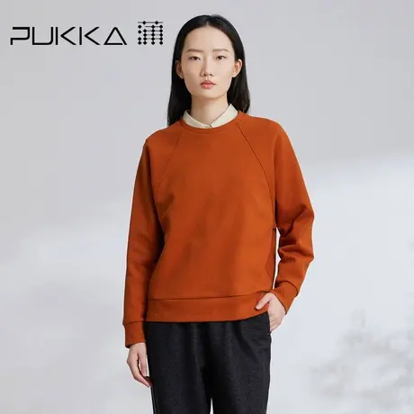 蒲PUKKA 2023秋冬新品定制双面针织长袖休闲卫衣T恤图片