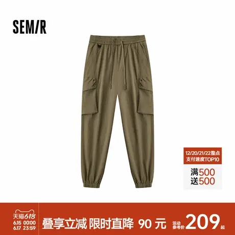 [商场同款]森马休闲裤男2024冬季新款宽松束脚裤子工装风长裤流行商品大图