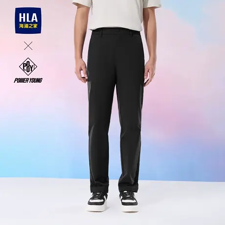 HLA/海澜之家POWER YOUNG休闲裤25春夏季新款松紧腰锥形裤子男士商品大图