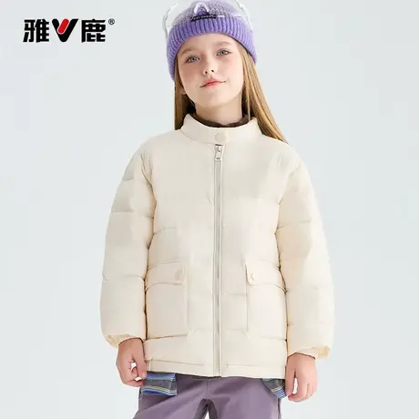 雅鹿女童轻薄羽绒服中大童儿童立领外套商品大图