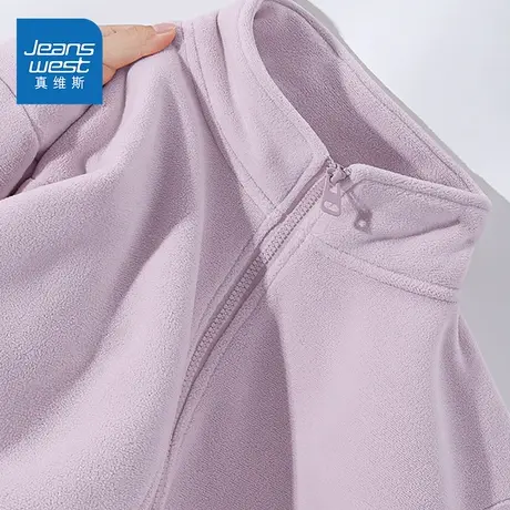 NOE真维斯加绒外套女2025新款秋冬季爆款青少年百搭摇粒绒外套女图片