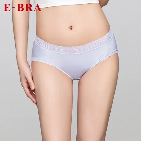 安莉芳官方奥莱E-BRA净色简约蕾丝边性感内裤冰丝低腰三角裤女商品大图