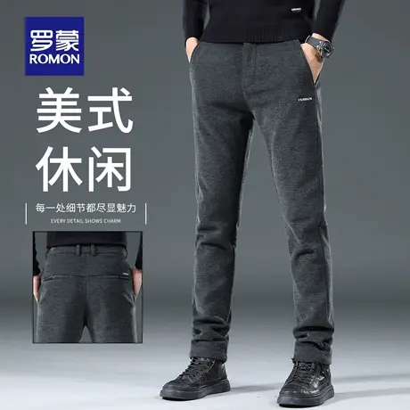 罗蒙灯芯绒男士休闲裤秋季2025新款百搭商务直筒雪尼尔长裤男N1Z商品大图