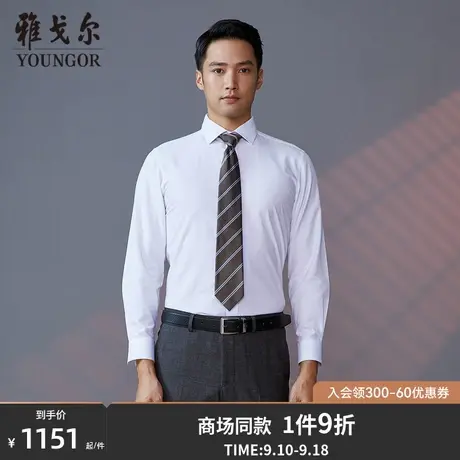 【商场同款】雅戈尔男士长袖衬衫秋季新款官方商务休闲衬衫S3522商品大图