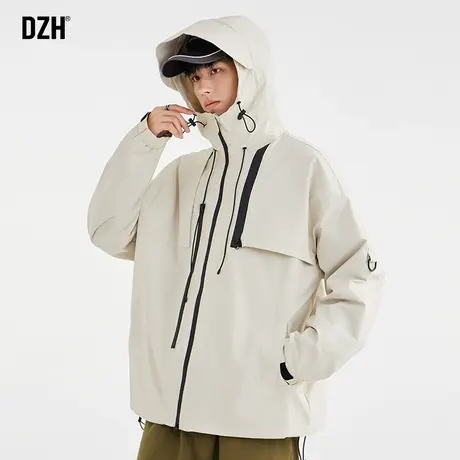 男士户外机能风冲锋衣外套男春秋潮高级感休闲连帽夹克防风登山服商品大图