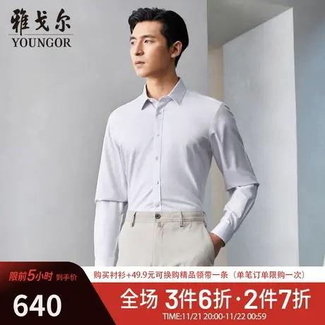 【商场同款】雅戈尔衬衫春季官方商务休闲高级免烫通勤长袖衬衣商品大图