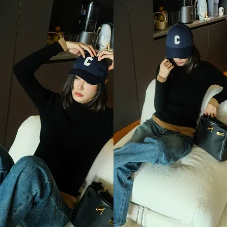 秋冬新款女装超细亲肤无缝修身微弹羊绒羊毛女士打底衫针织衫女商品大图