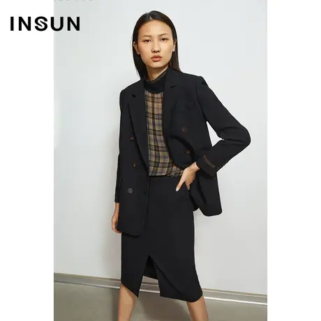 INSUN恩裳秋季OL修身短款西装外套商品大图