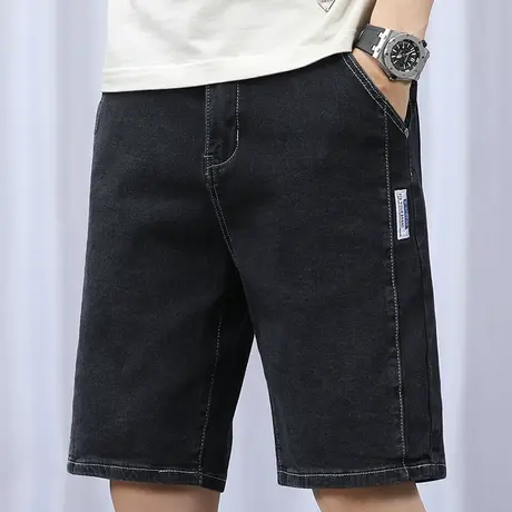 五分休闲牛仔短裤男士宽松外穿中裤子夏季薄款男款大裤衩潮牌夏裤商品大图
