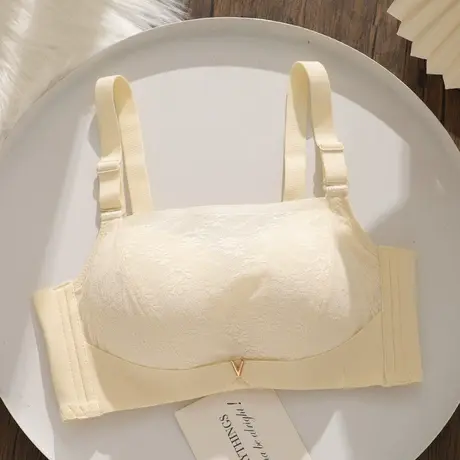 防走光内衣女聚拢小胸收副乳性感中厚带裹胸式胸罩无钢圈抹胸文胸图片