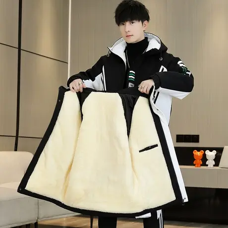 加绒加厚抗寒保暖棉衣外套男士冬季连帽宽松冲锋衣帅气学生棉袄潮商品大图