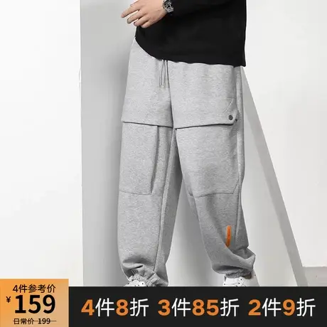 GxxH大码男装潮牌胖子加肥加大号男士休闲大口袋裤肥佬宽松小脚裤商品大图