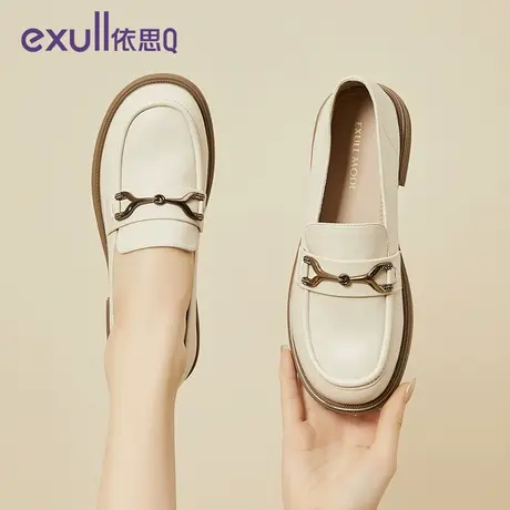 依思Q乐福鞋女单鞋软底春季中跟舒适女鞋中年春秋妈妈鞋女士皮鞋商品大图