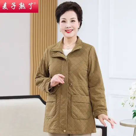 妈妈秋装外套洋气高贵阔太太短款小个子风衣春秋新上衣中老年女装商品大图