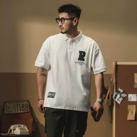 Modi Nick/摩帝尼克潮流百搭男士t恤夏季宽松纯棉美式T恤休闲短袖图片