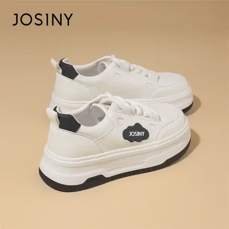 Josiny/卓诗尼平底小白鞋女款2024新款春季超火运动休闲板鞋女鞋商品大图