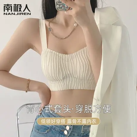 纯欲内衣女士小胸聚拢无钢圈收副乳无痕背心式少女文胸罩2023新款图片