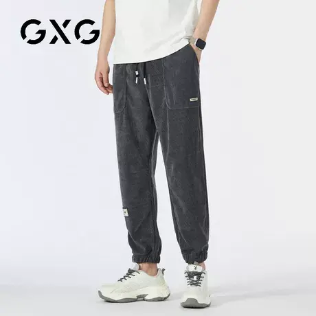 【新品】GXG男装 23夏季新品束脚抽绳款男士时尚运动风休闲裤商品大图