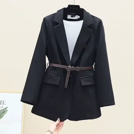 网红西服女2023年春秋新款东大门黑色设计感小众西装外套女爆款商品大图