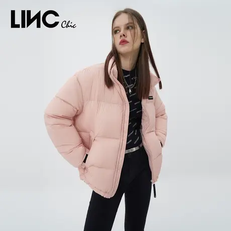 LINC金羽杰羽绒服女2023秋冬新款反季断码超轻鹅绒短款面包服女款商品大图