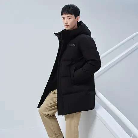 【商场同款】坦博尔羽绒服男中长款中青年休闲连帽外套冬TA331659图片