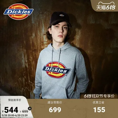 Dickies 小毛圈布徽章经典三色马蹄铁LOGO春夏款连帽卫衣男女情侣商品大图
